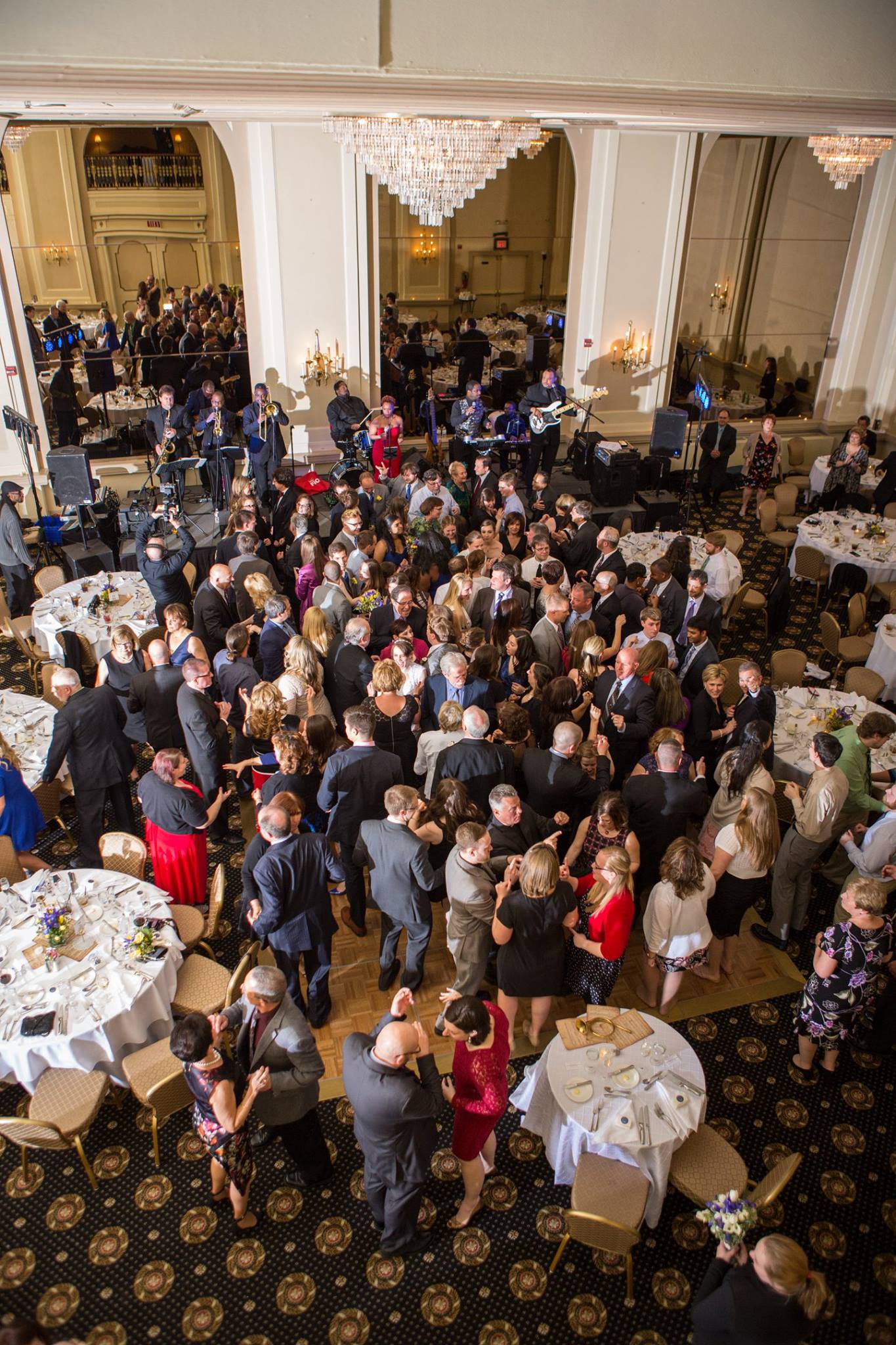 Crowd enjoying the party